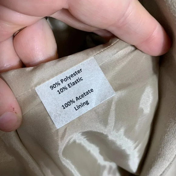 Sara Campbell Faux Suede Open Front Beige Cardigan Jacket Size Small 3/4 sleeves - Picture 6 of 9